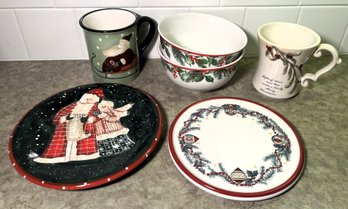 Holiday Themed Mug, Bowl & Plates Bundle