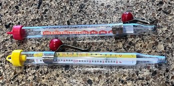 2 Glass Tube/Candy Thermometers
