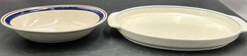 Lot Of 2 Stoneware Dishes - (FR)