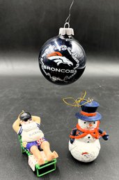 BRONCOS & ROCKIES Christmas Ornaments - (b5)