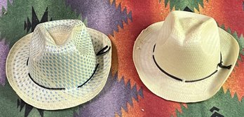 2 Toddler Straw Cowboy Hats - (A2)