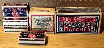 Various TRUE AMERICAN - Diamond Match Company & ROSEBUD Matches - New In Packaging