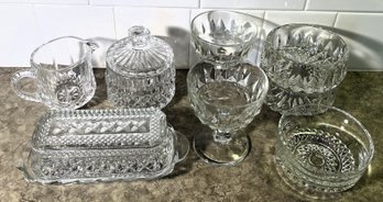 Collection Of Crystal Of Vintage Glass Dishes Bundle - (LR)