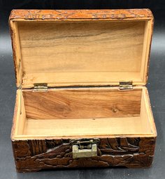 Vintage Carved Wood Box - (BB4)