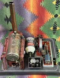 Vintage Wilesco 1960 Era LP Gas Steam Engine Toy - (TR)