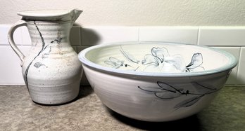 Large Ceramic Bowl & Pitcher - (LR)