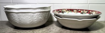 4 Large Serving Bowls - (LR)