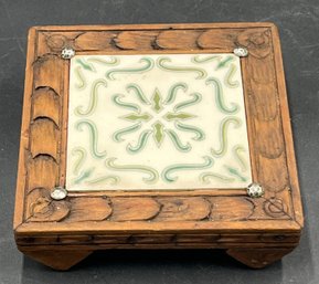 Vintage Wood & Tile Dal Tile Trivet - (P)