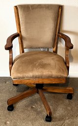 Upholstered Wood Office Desk Chair - (U)