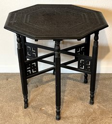 Orient Hexagonal Wood 6 Leg Table - (U)