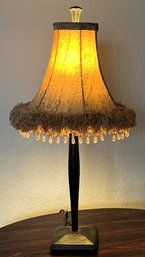 Tasseled Lampshade Metal Table Lamp - (U)