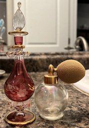 1 Egyptian Glass & 1 Perfume Spray Bottles
