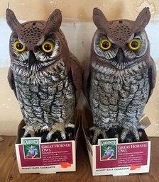 Lot Of 2 - Great Horned Owl Scarecrow - New In Packaging