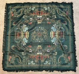 Oriental Themed Tasseled Tapestry -(U)