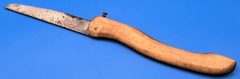 Vintage Wood Handle Folding Saw - (TR6)