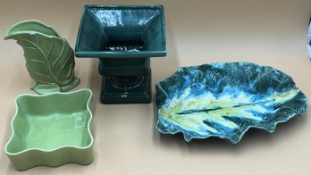 Vintage Green Pottery - (K2)