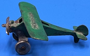 Vintage Cast Iron Arcade Airplane - (TR6)