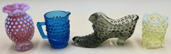 Vintage Hobnail Glass Vessels - (K2)