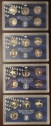 Lot Of 4 United States Mint State Quarters Set - 2 From 1999 Year Issue & 2 From 2000 Issue Set