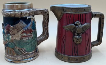 Vintage Beer Stein & Pitcher - (K2)