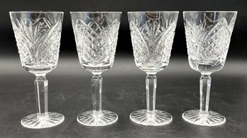 Set Of 4 Tipperary Crystal Belvedere Wine Glasses - (DRH)