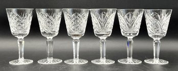 Set Of 6 Tipperary Crystal Belvedere Wine Glasses - (DRH)