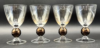Set Of 4 Krosno Poland Art Glass Barware - (DRH)