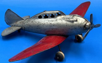 Vintage Marx Pressed Steel P-35 Airplane - (TR1)
