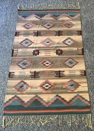 Zapotec Indian Handwoven Wool Rug - (B)