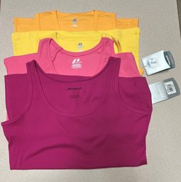 Lot Of 4 Women's Athletic Tank Tops (ProSpirit, Russell & Eddie Bauer - Size M & L - All NEW With Tags