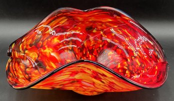 Stunning Art Glass Decorative Bowl - (DH)