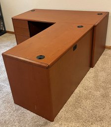 Large 2 Section Wooden Office Desk