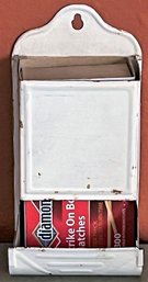 Vintage Metal Wall Mount Match Box Holder