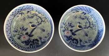 2 Gorgeously Painted Asian Bowls - (DRH)