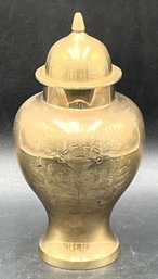 Etched Brass Ginger Jar - (B)