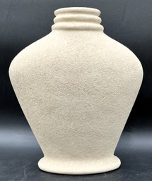 Ceramic Stucco Vase With Cattails Decor - (B)