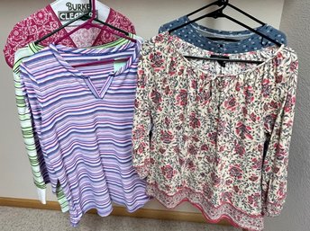 Lot Of 5 Women's Patterned Shirts (Ralph Lauren, Gramicci, Talbots & Style Co.) - Size L                    C5