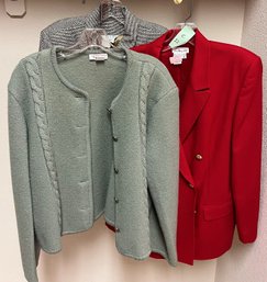 2 Women's Jackets (Talbots & Austin Reed) And 1 Sweater (Talbots - Size L)              C12