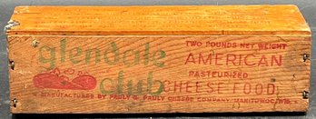 Vintage Glendale Club Wood 2 Lb Cheese Box - (S)