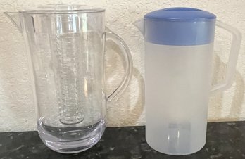 2 Plastic Pitchers - (K)