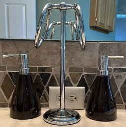 Metal Towel Holder & Soap/lotion Dispensers - (MBB)