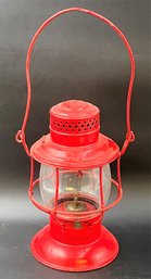 Vintage Adams & Westlake Red Metal Lantern - (HTR)