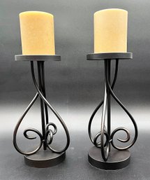 Set Of Metal Candle Pedestals (CP2)