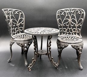 Miniature Cast Iron Table & Chair Set
