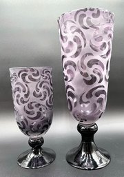 Purple Art Glass Vases
