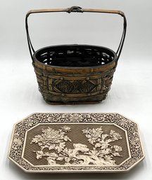 Orient Theme Basket & Platter Decor - (O)