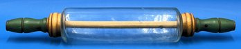 Vintage Glass Wood Handle Rolling Pin - (TR3)