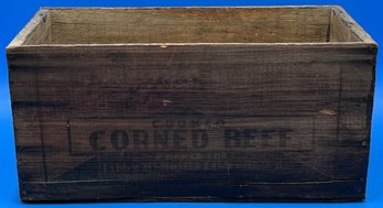 Vintage Cooked Corn Beef Wood Crate - (TR3)