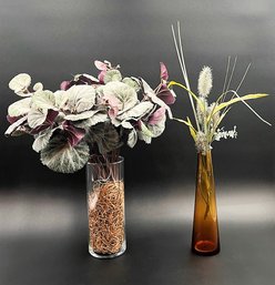 Vases With Faux Arrangements