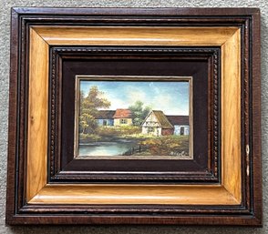Wood Framed Oil In Canvas Signed By Nicoli - (BR2)